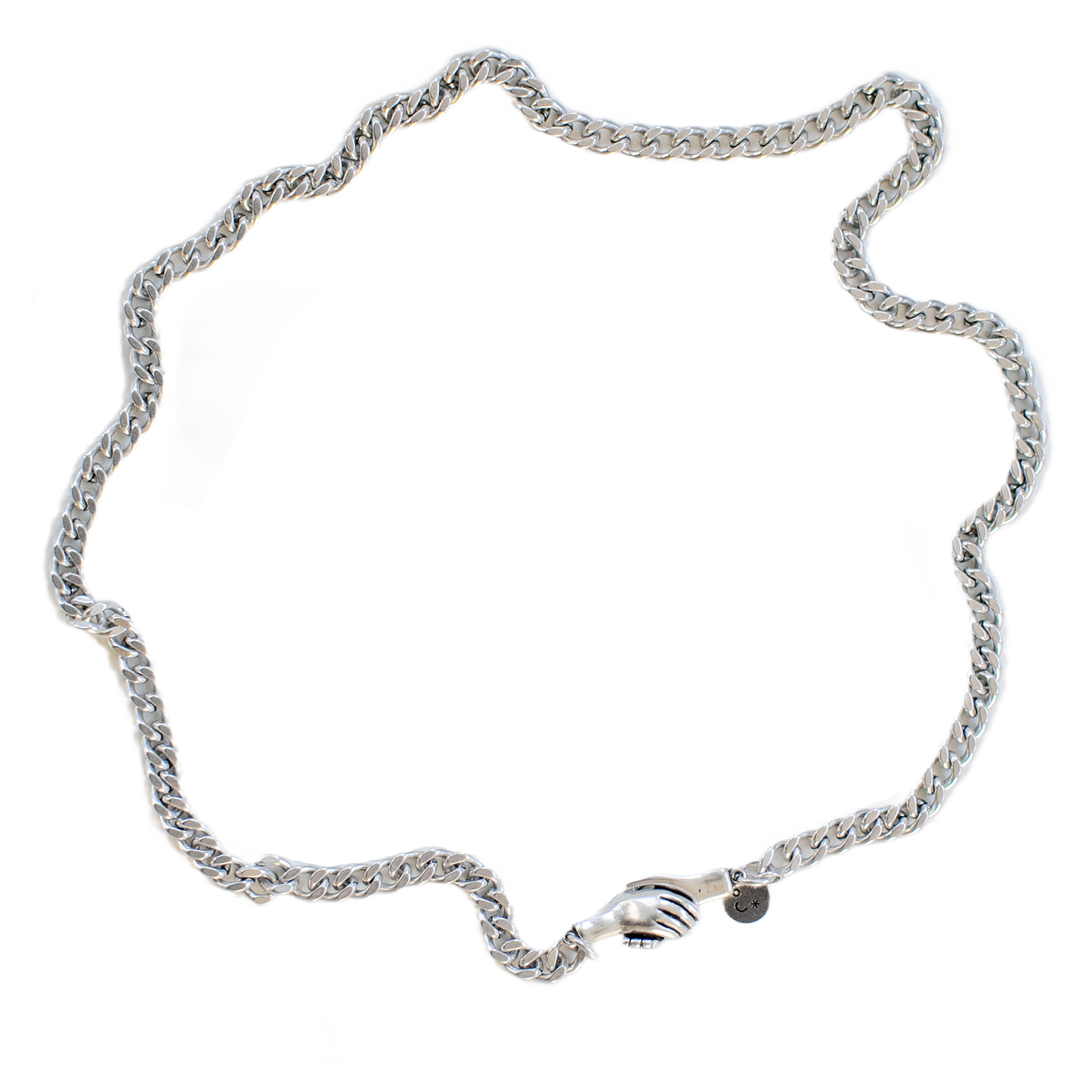 the hand clasp necklace